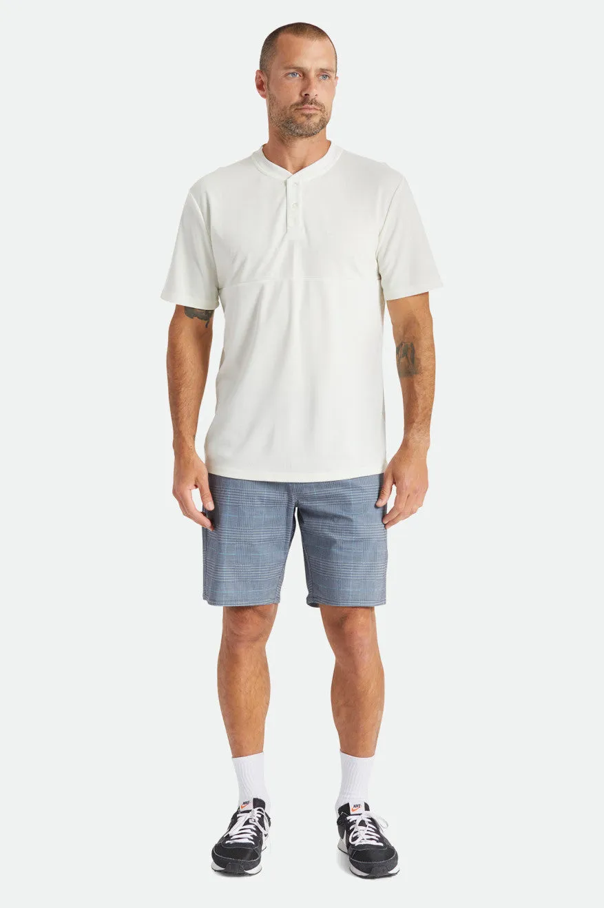 Beta Square Utility S/S Henley Knit - Off White