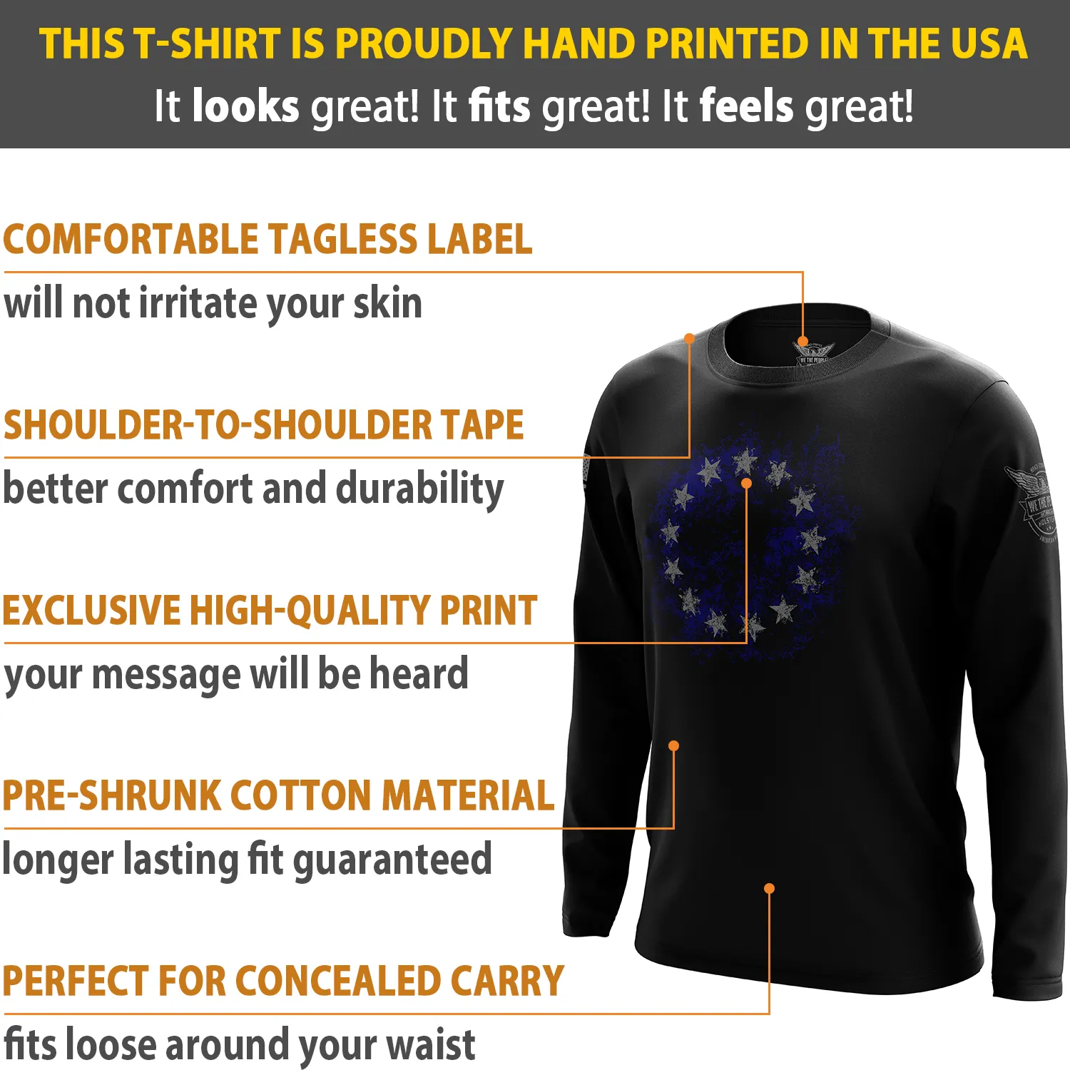 Betsy Ross Flag 2.0 Long Sleeve Shirt