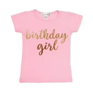 BIRTHDAY GIRL LT PINK SS SHIRT