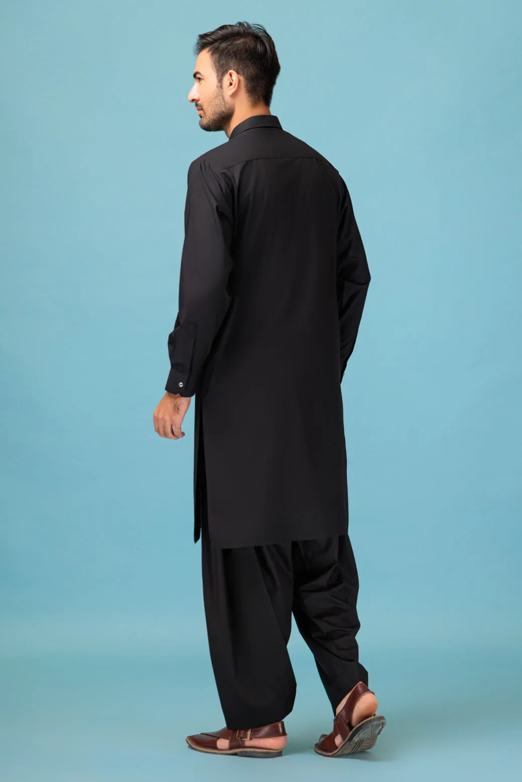 BLACK-BLENDED-KURTA SHALWAR - (KSRB23-023)