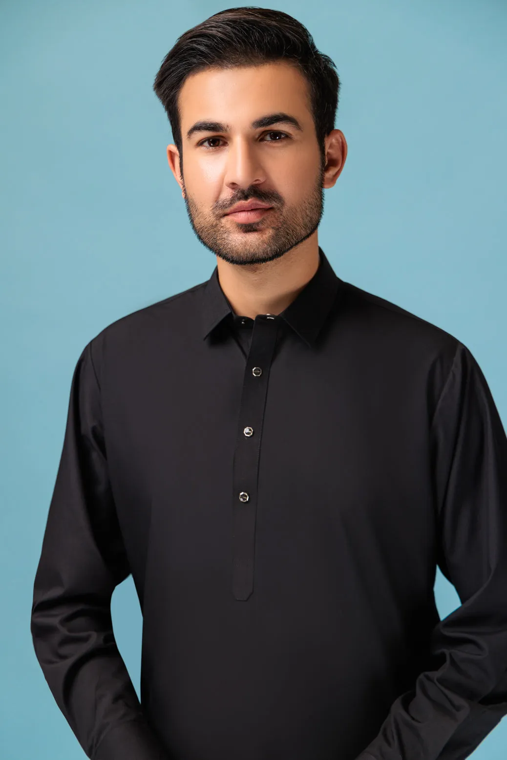 BLACK-BLENDED-KURTA SHALWAR - (KSRB23-023)