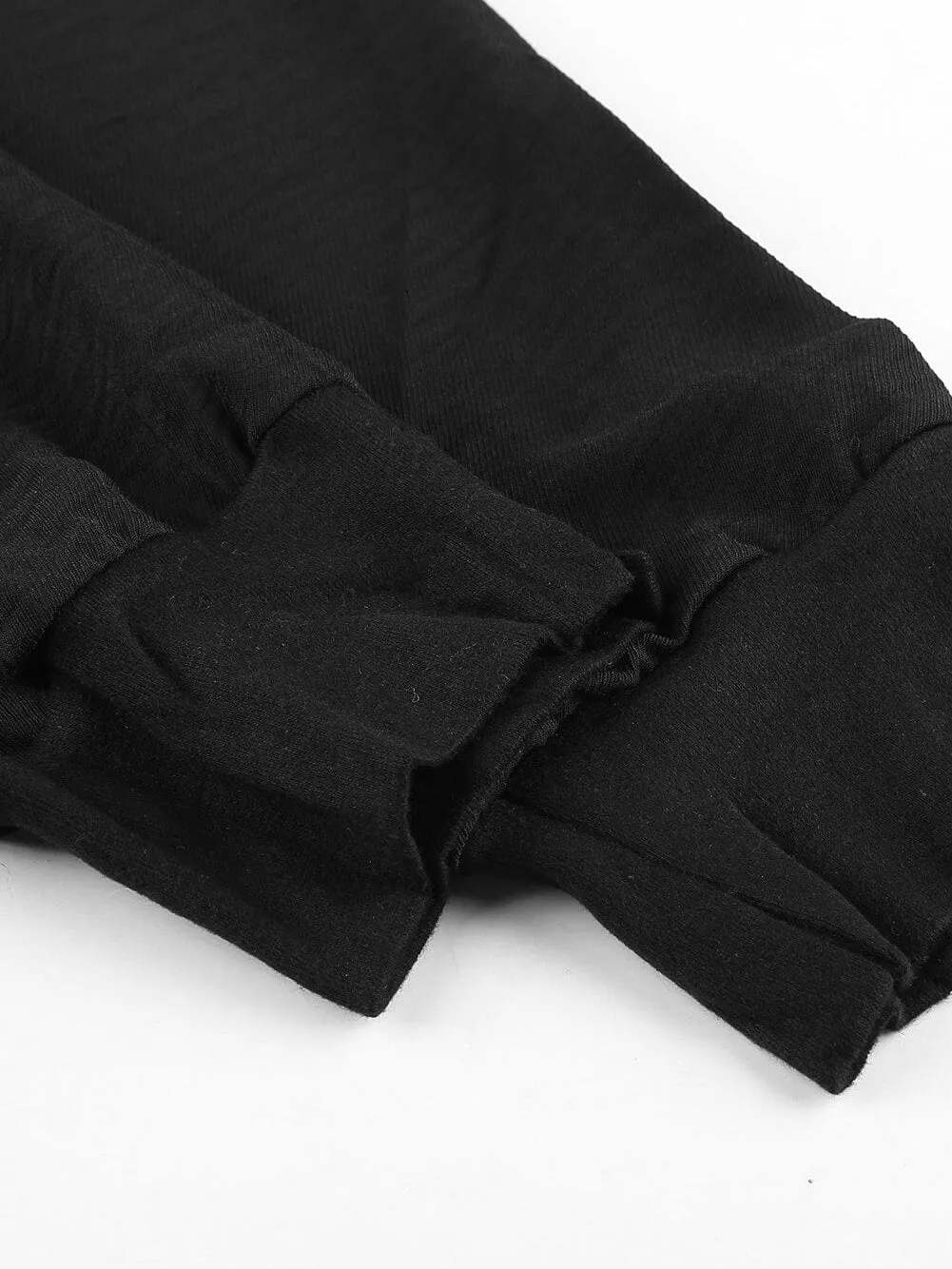 Black Harem Style Joggers with High Waist