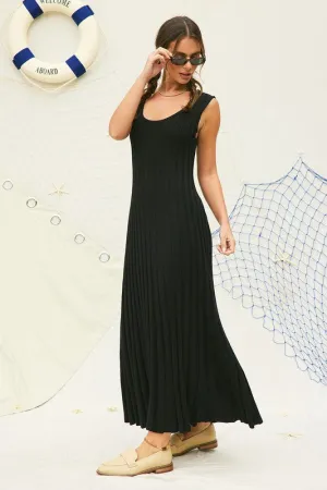 Black Knit Maxi Dress