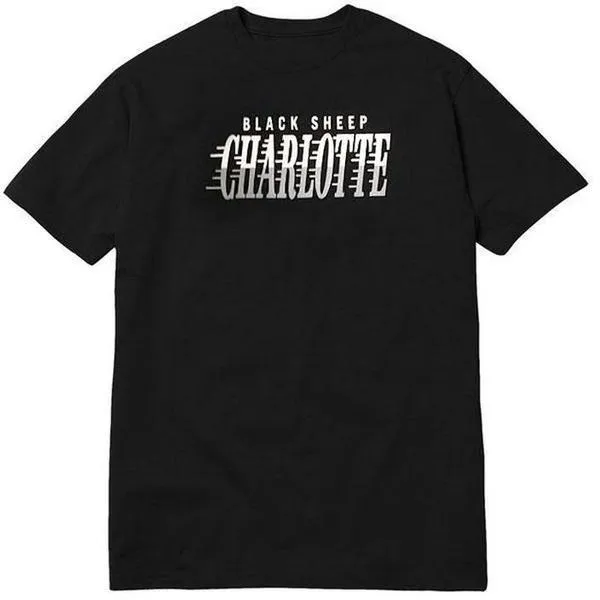 Black Sheep Charlotte Kings Tee Black - Metallic Silver