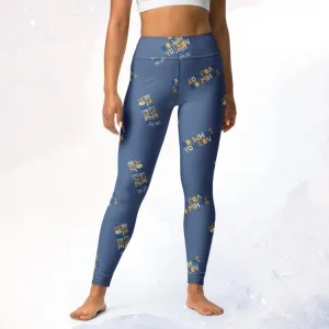 Blue Inspirational Believe in Yourself High Waist Leggings Gift