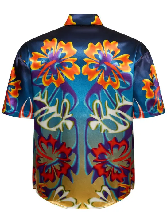 Bluemarble   Hibiscus viscose &amp; cotton s/s shirt 