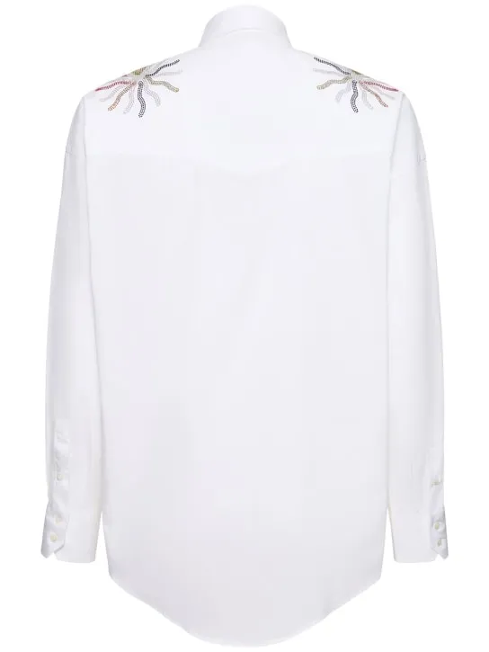 Bluemarble   Rhinestoned Stardust cotton poplin shirt 