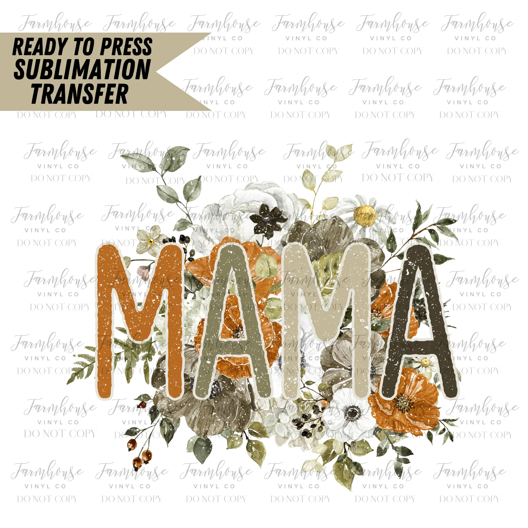 Boho Mama Ready To Press Sublimation Transfer