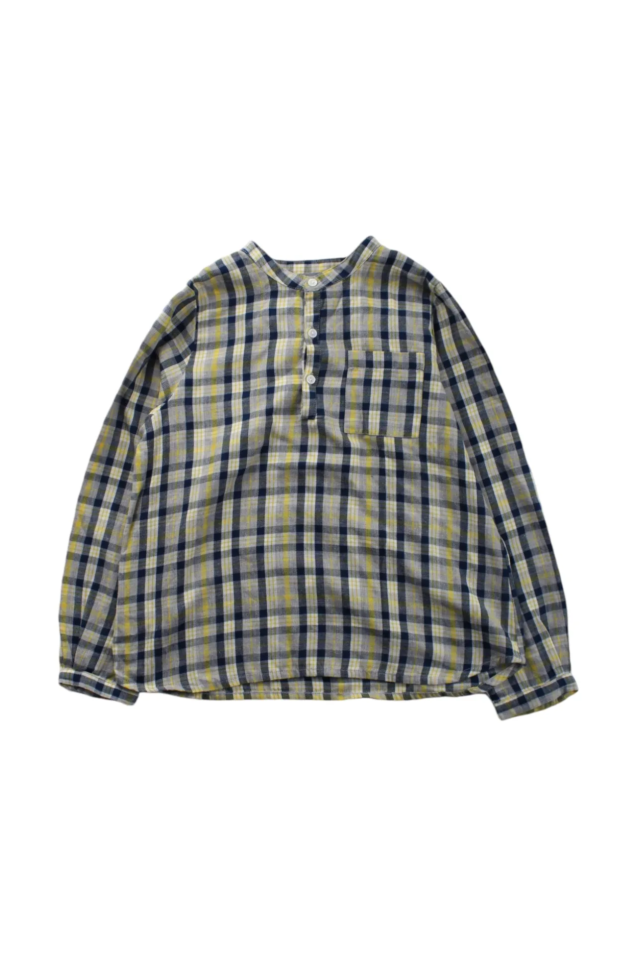 Bonpoint Plaid Long Sleeve Shirt 6T