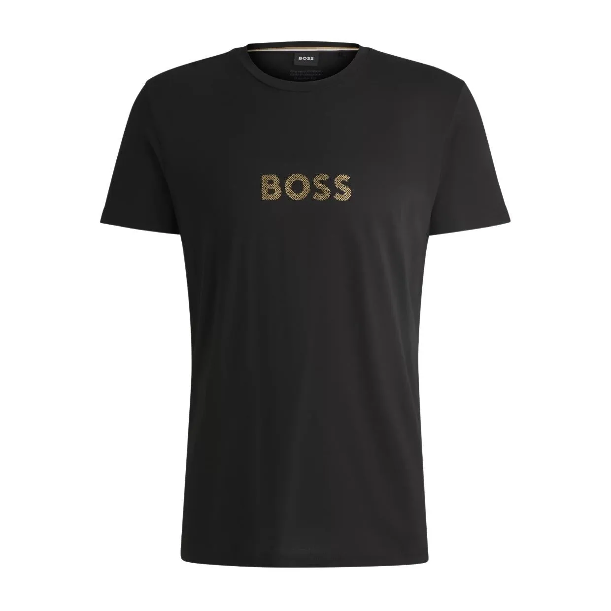 BOSS Metallic-Effect Logo Black T-Shirt