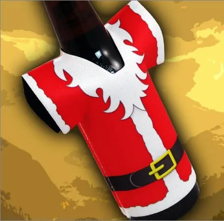 Bottle Cooler - T-Shirt Style - Santa