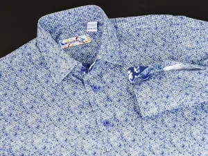 Boy's Brandolini Sport Shirt 25562 Blue Mosaic