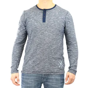 Buffalo Nipsy L/S Henly Knits Tee - Whale Combo - Mens