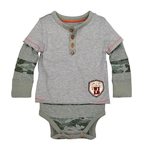 Burt's Bees Baby Baby Boys' Organic Henley 2-Fer Bodysuit