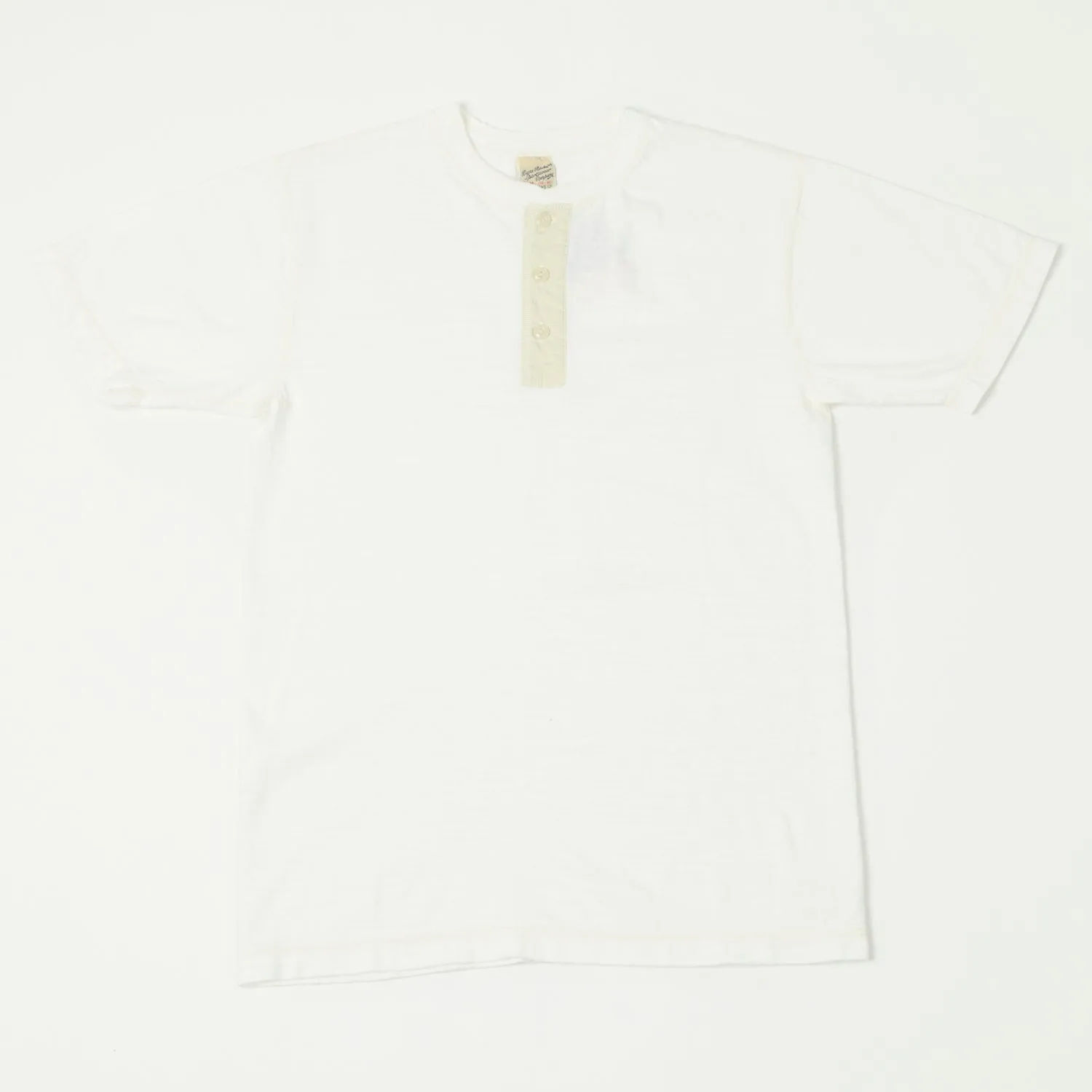 Buzz Rickson's S/S Henley Tee - White