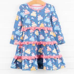 Cake Time Dress, Blue