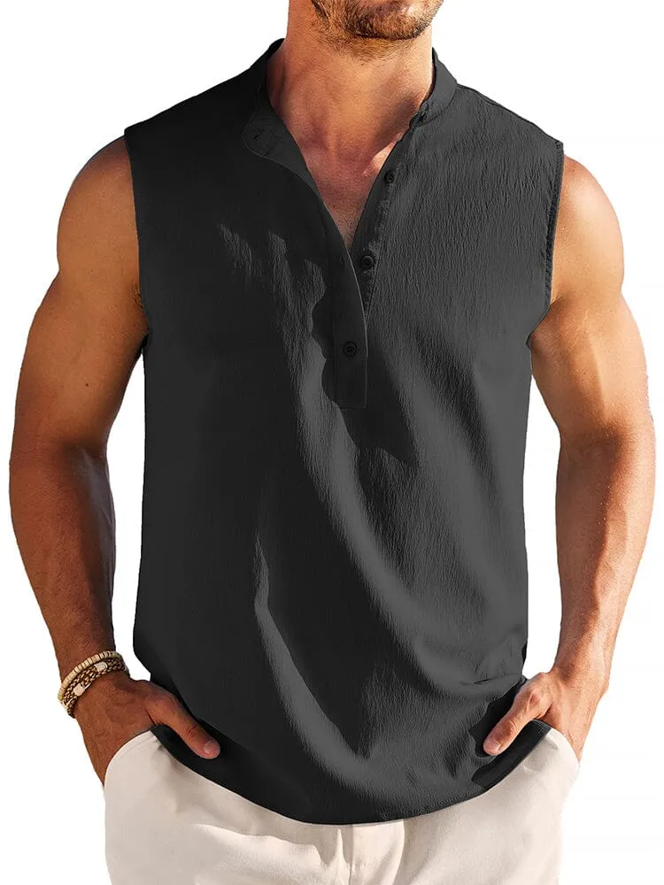 Casual Lightweight Henley Tank Top (US Only)