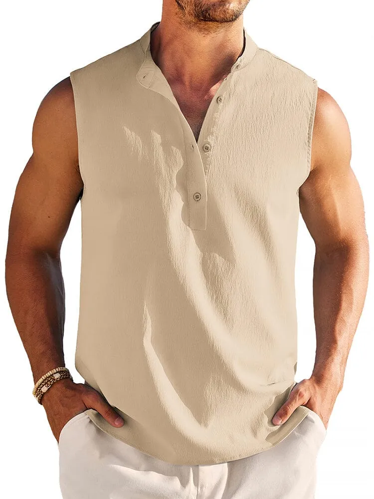 Casual Lightweight Henley Tank Top (US Only)