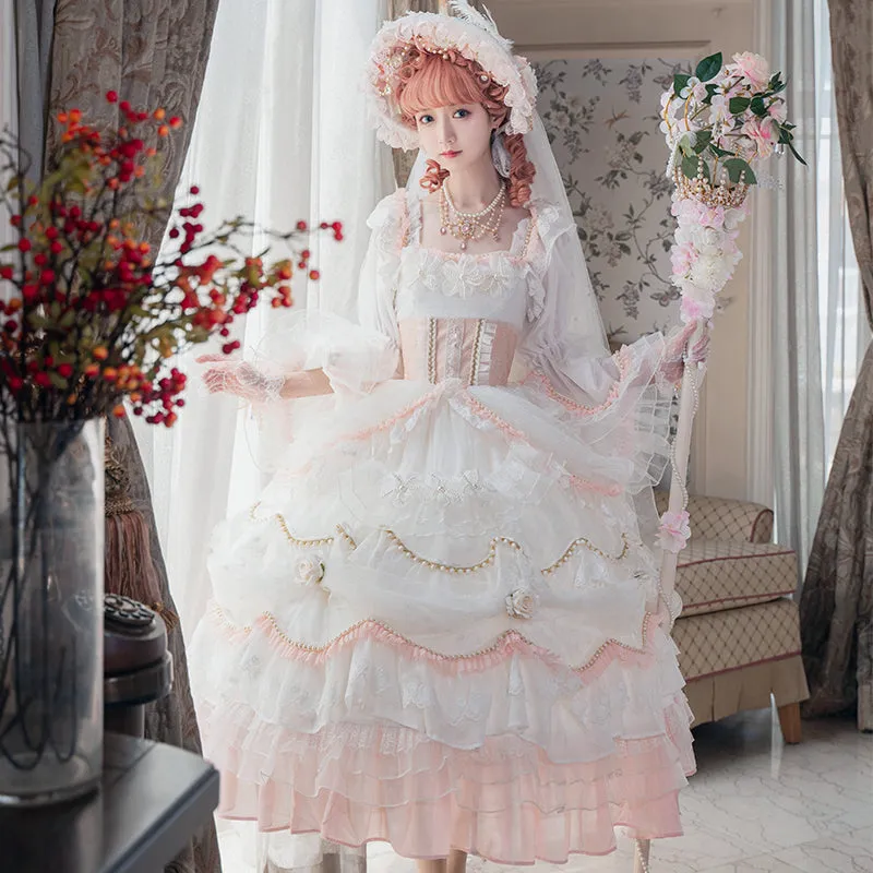 Cat Fairy~Daisy's Park~Elegant Winter Lolita Flower Bride OP