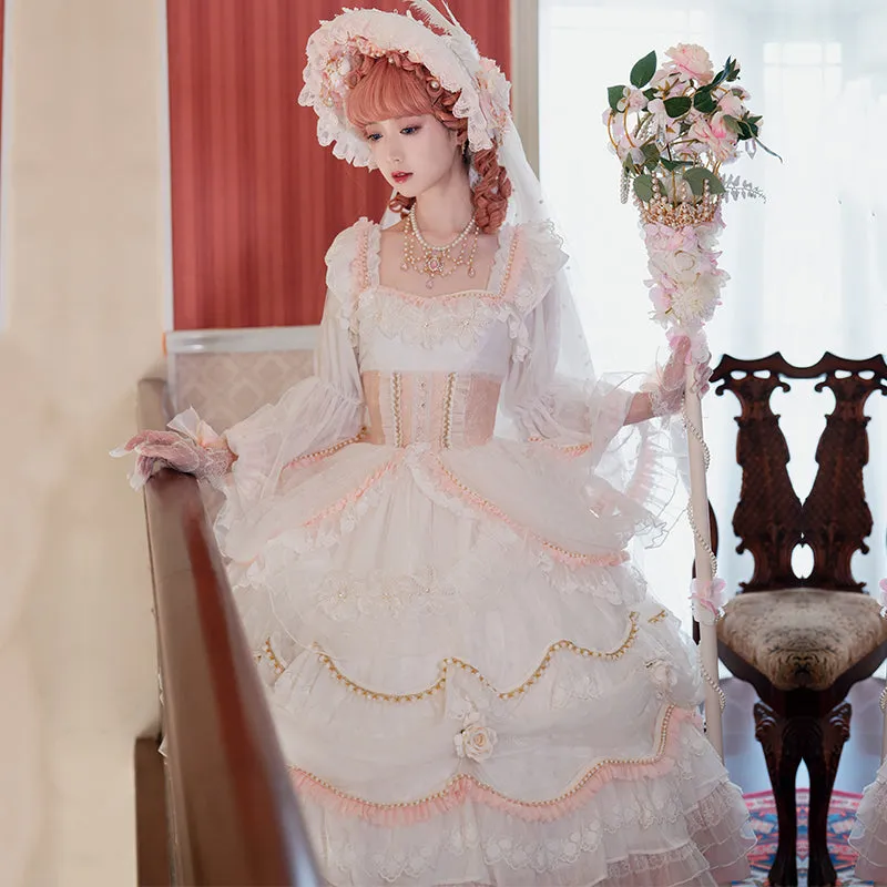 Cat Fairy~Daisy's Park~Elegant Winter Lolita Flower Bride OP