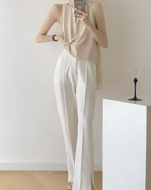 ♀Center Press High Waist Pants