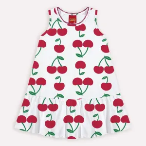 Cherries white dress - Kyly