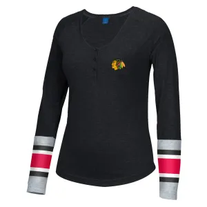 Chicago Blackhawks Striped Henley Shirt