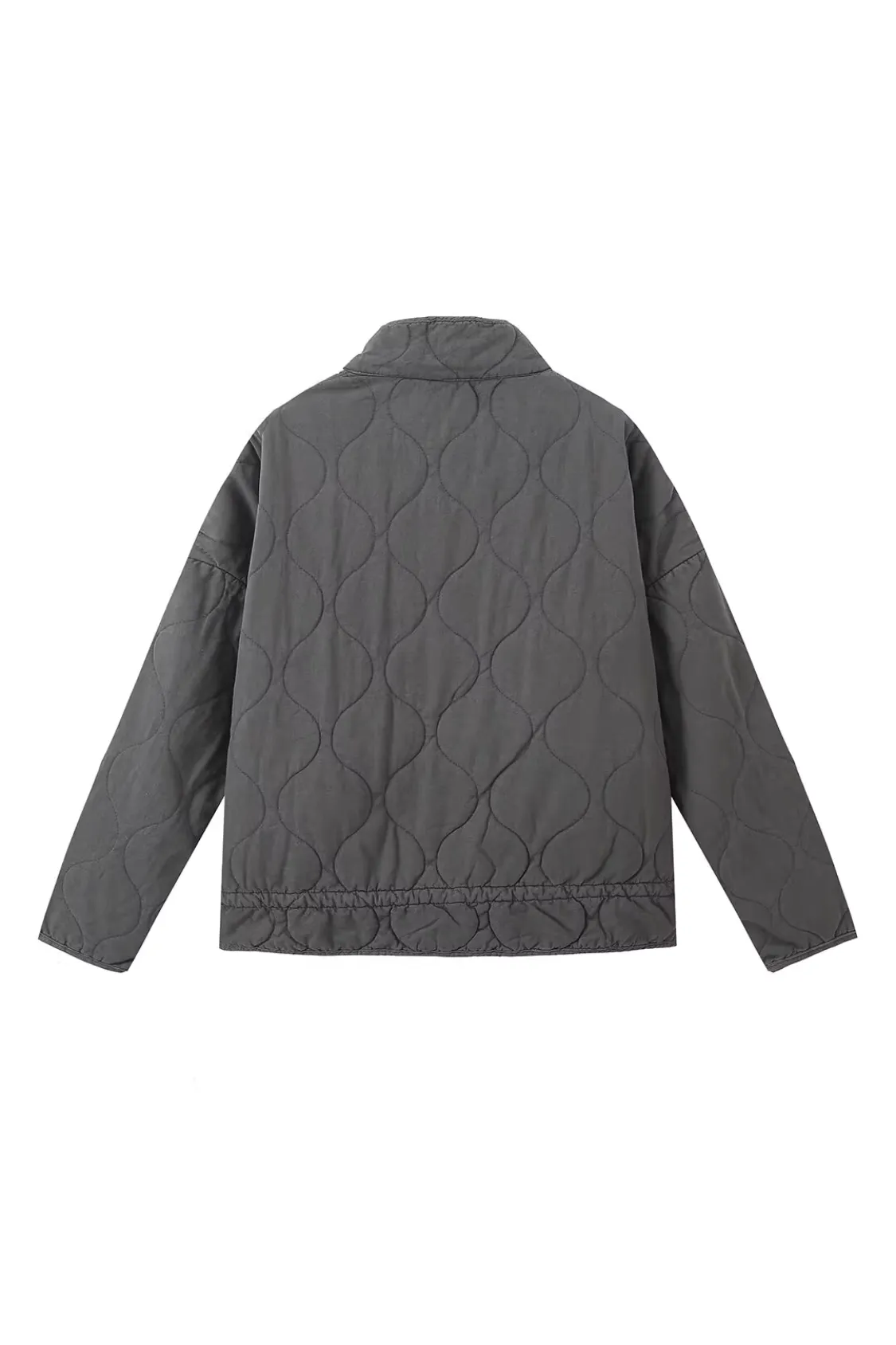 'Clara' Cotton Quilted Zip-Up Jacket with Long Sleeves