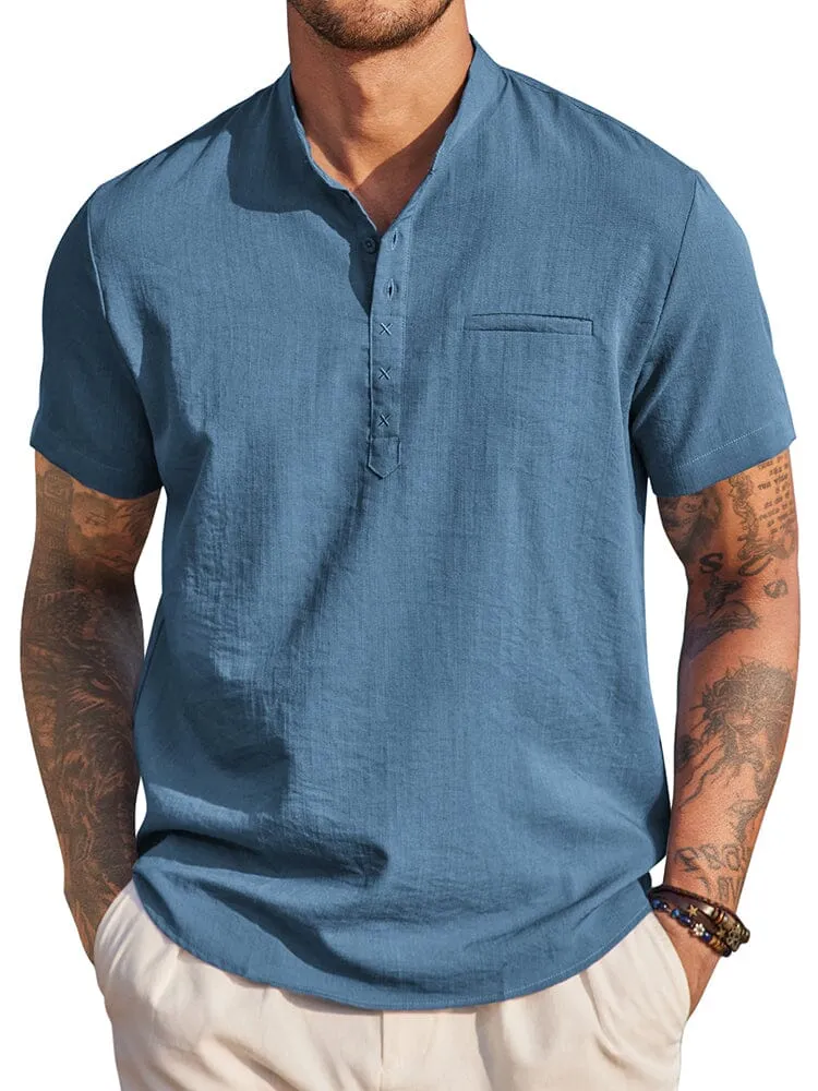 Classic Comfy Summer Henley Shirt (US Only)