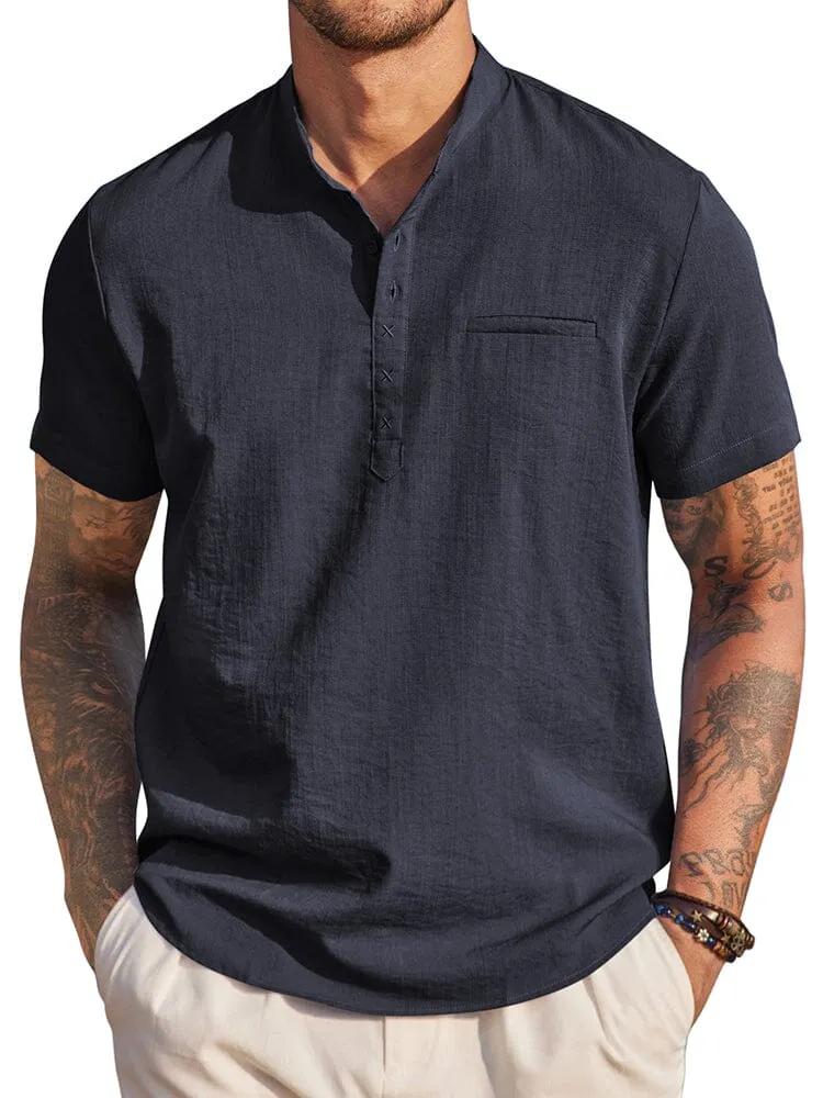 Classic Comfy Summer Henley Shirt (US Only)