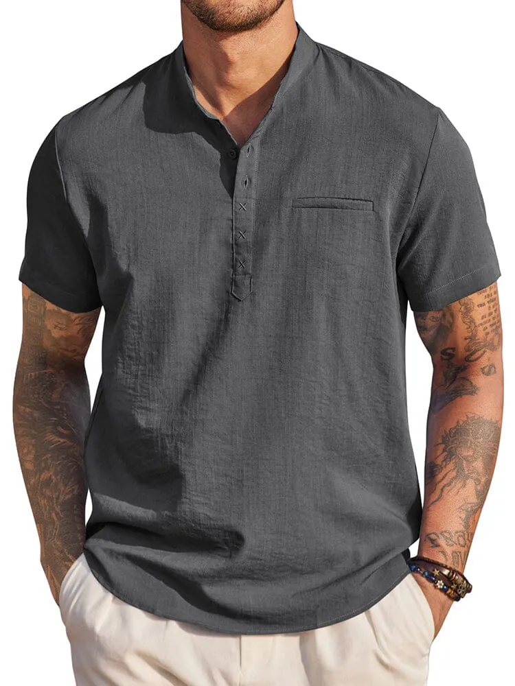 Classic Comfy Summer Henley Shirt (US Only)