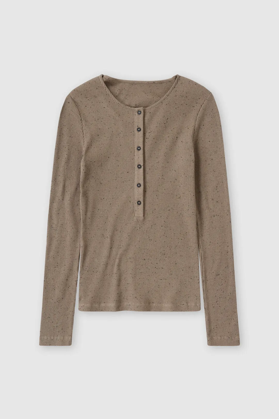 Closed Longsleeve Henley Brown