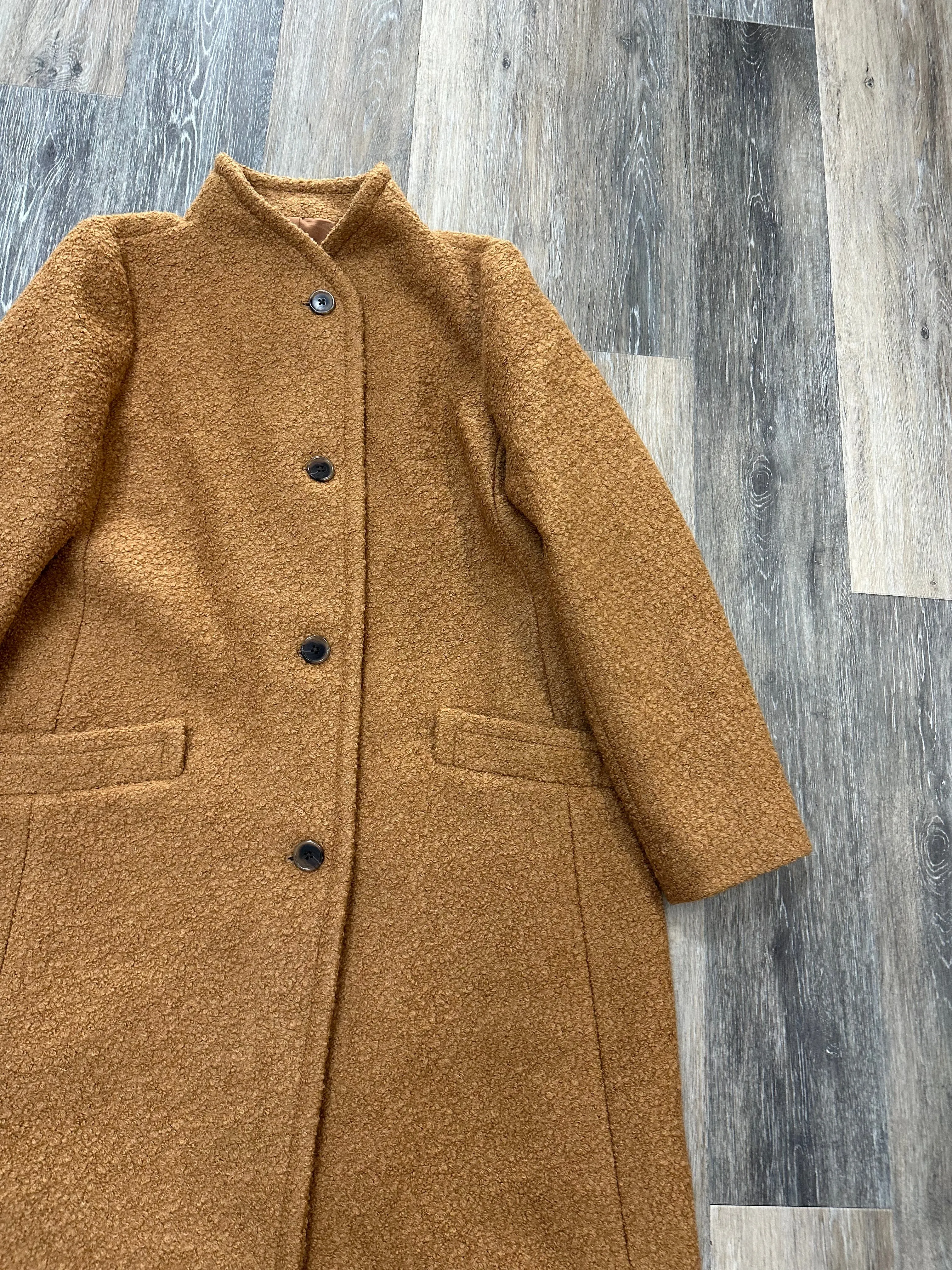 Coat Peacoat By J. Crew In Tan, Size: 16