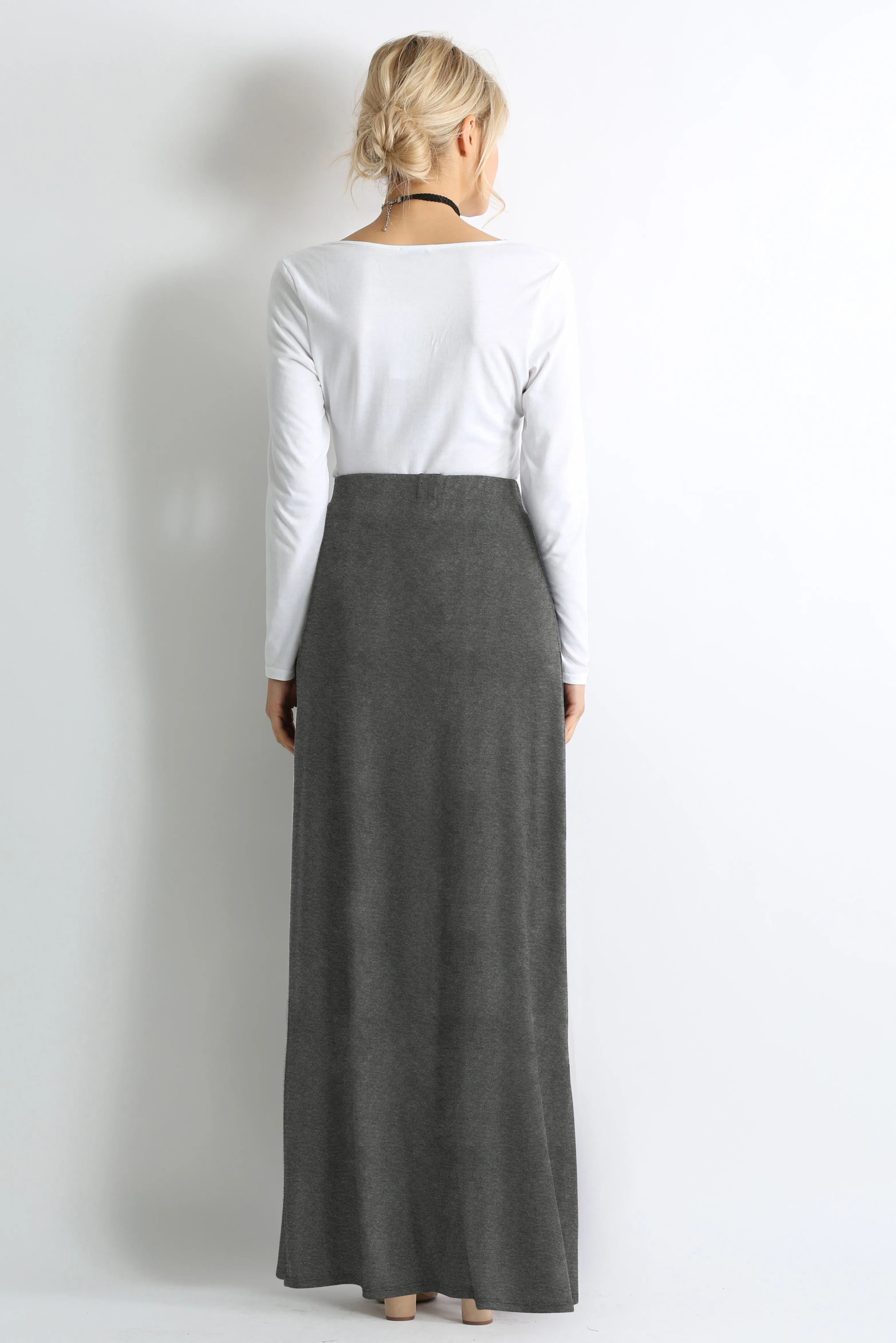 Comfort in Solids Maxi Skirt