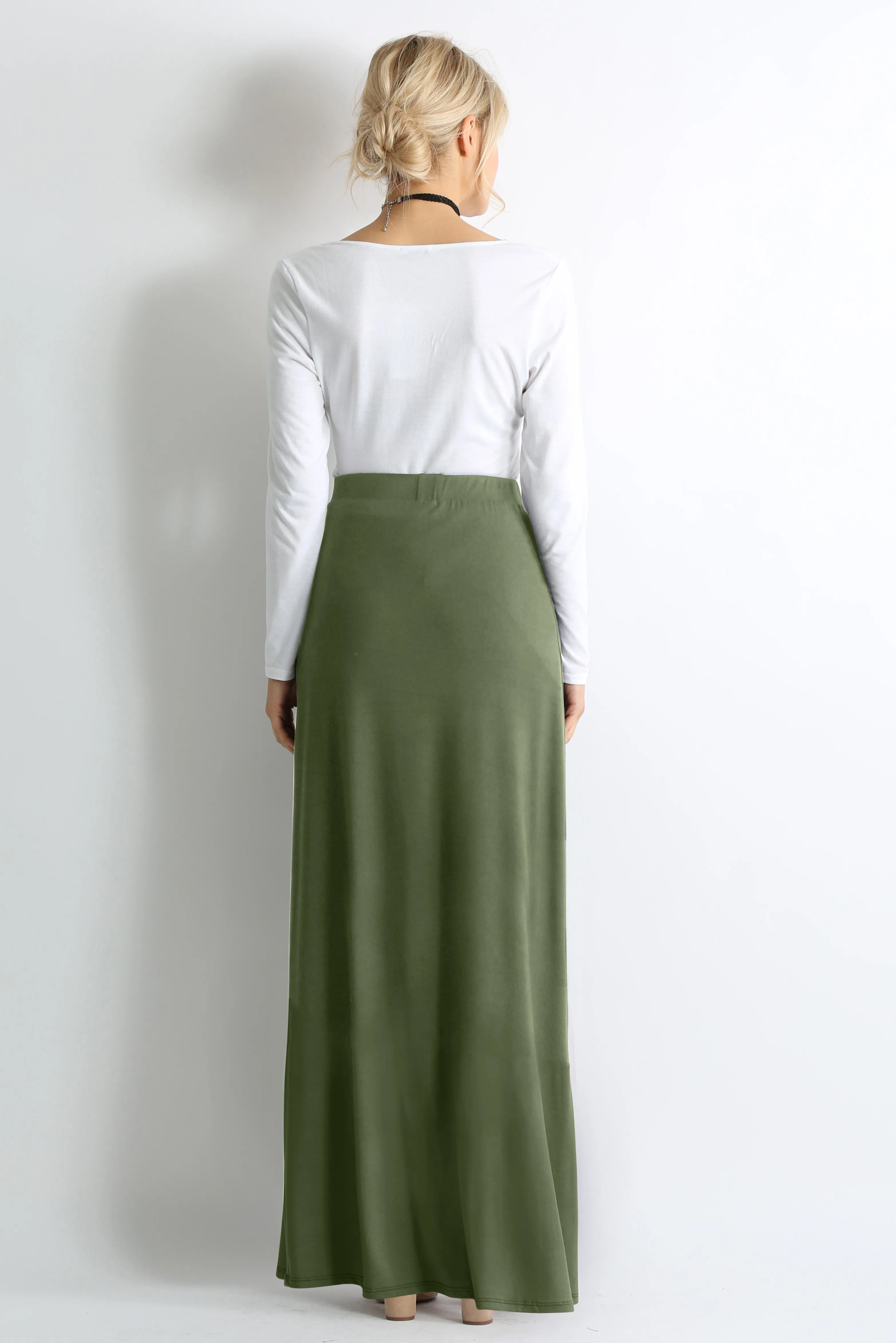 Comfort in Solids Maxi Skirt