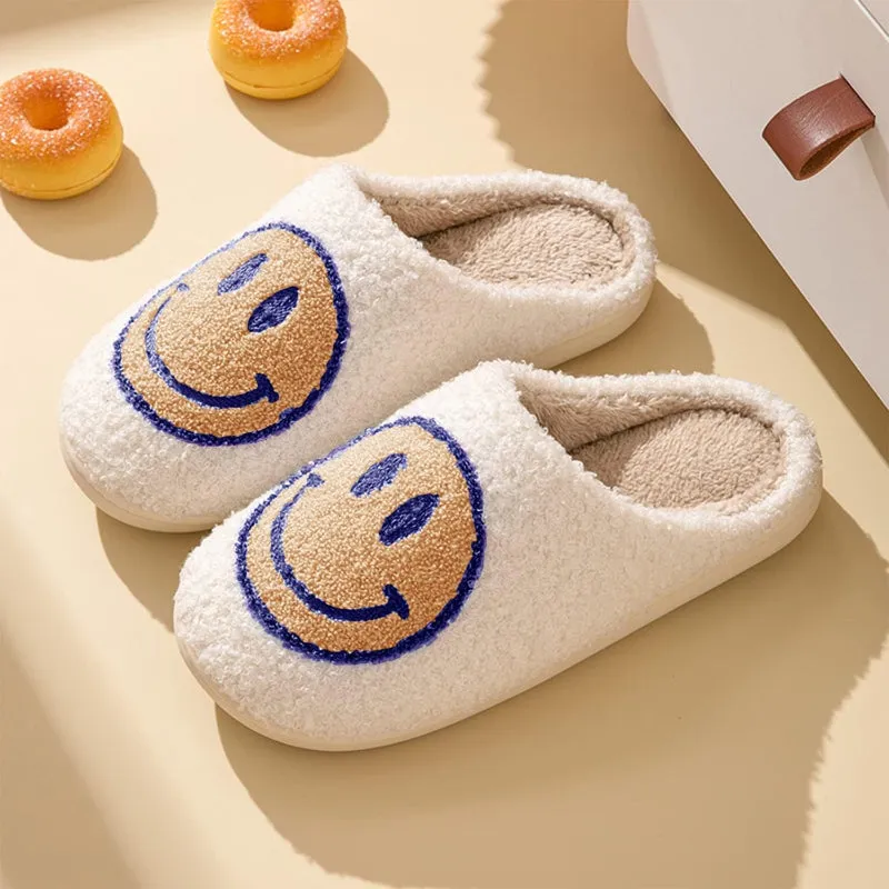 Comfy Smile Plush Slip On Slippers