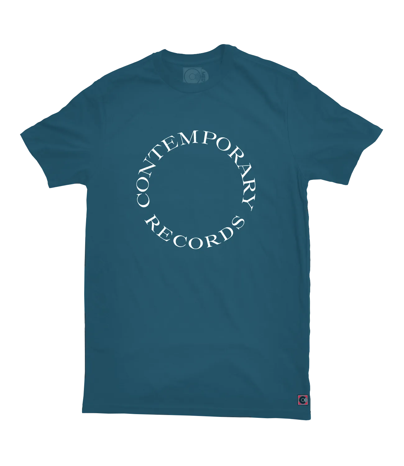 Contemporary Records Circular Logo T-Shirt (Deep Teal)