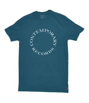 Contemporary Records Circular Logo T-Shirt (Deep Teal)