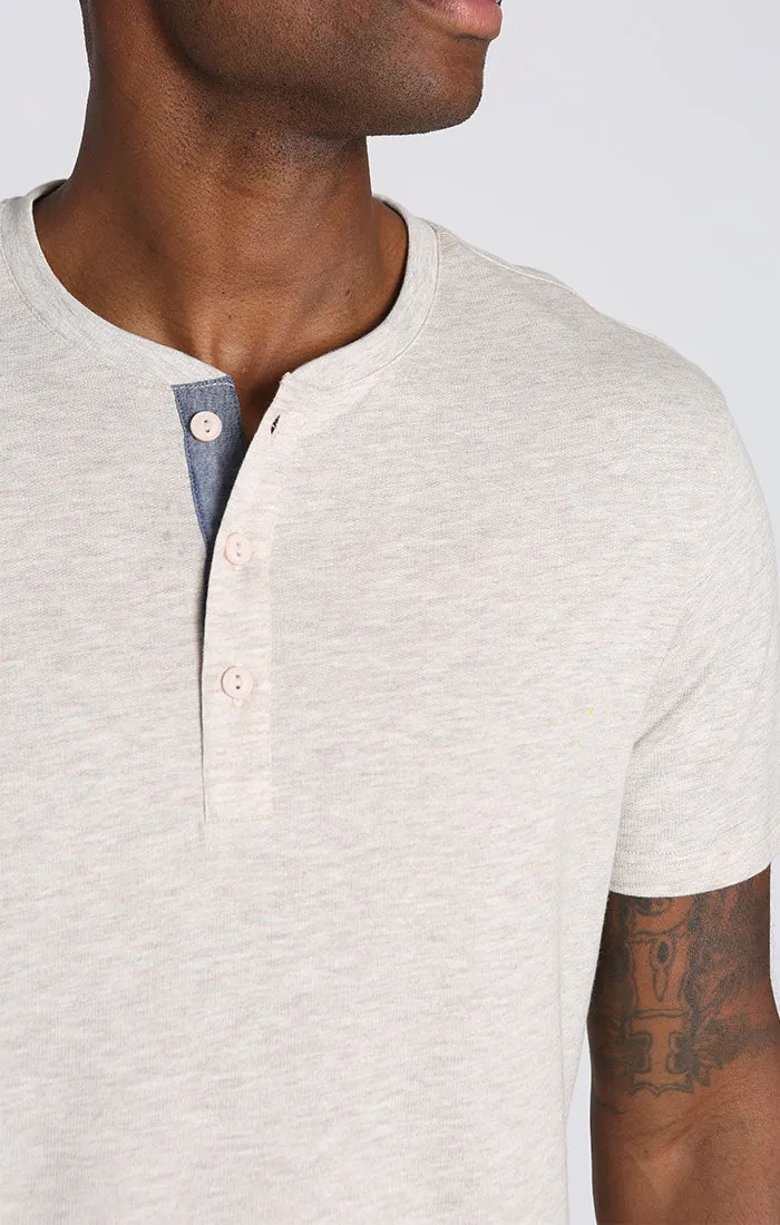 Cotton Modal Short Sleeve Henley