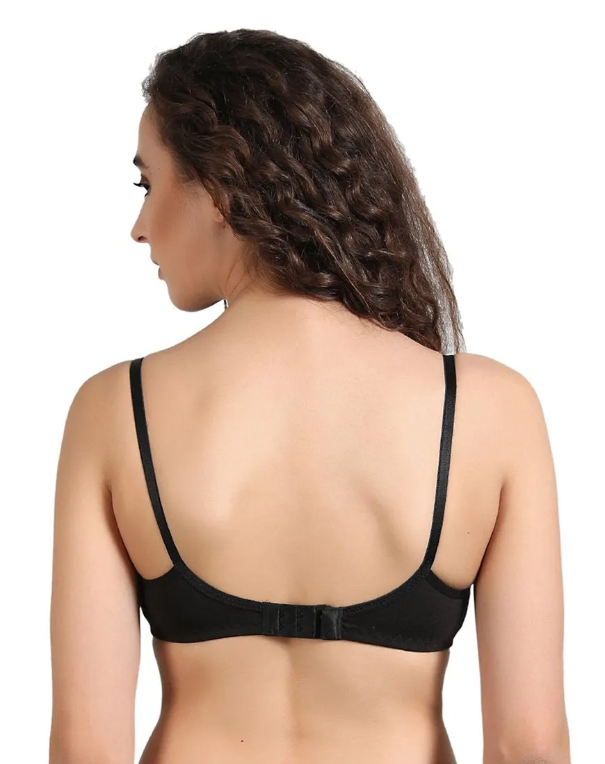 Cotton Non Padded Bra Black for Girls