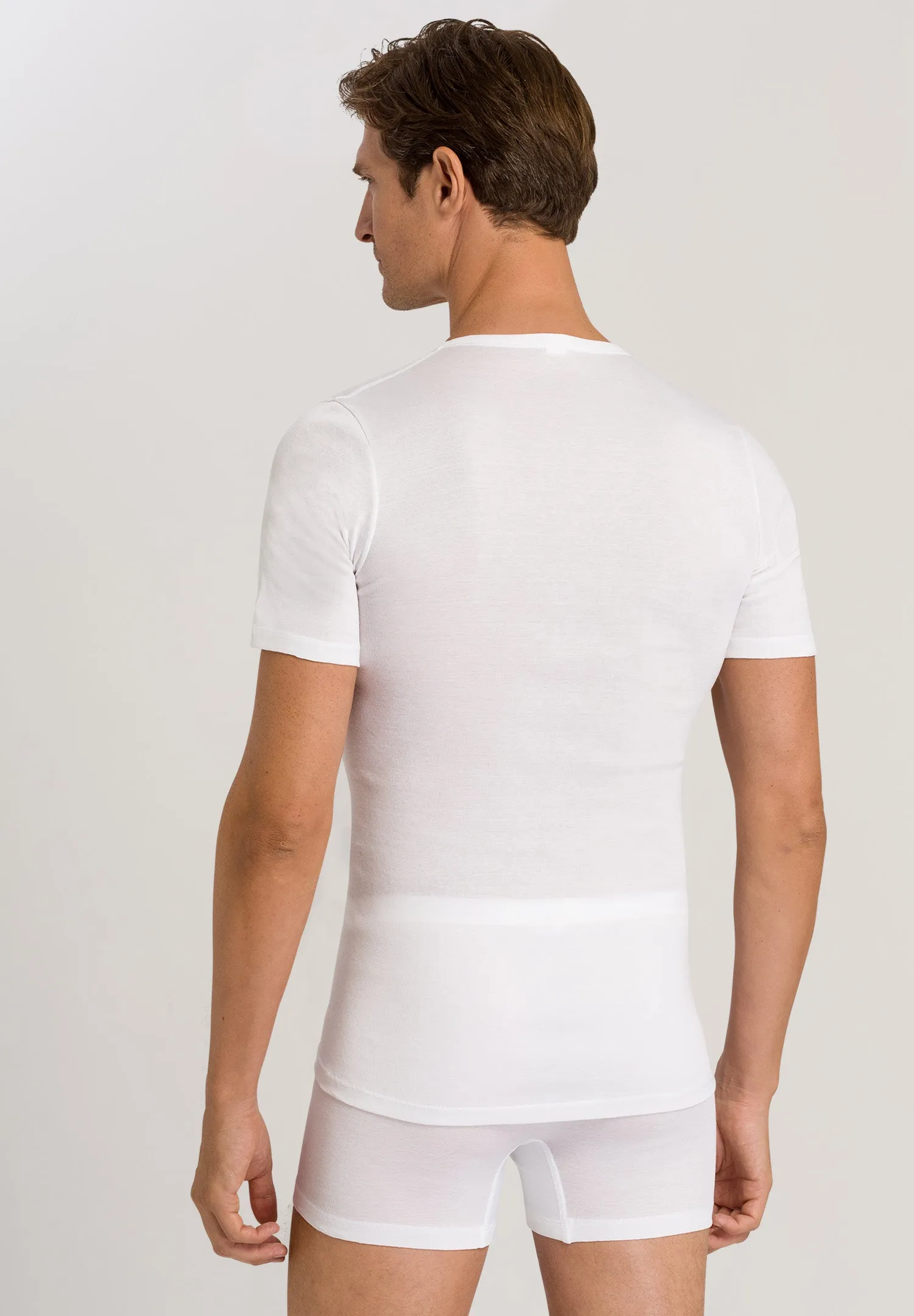 Cotton Pure Fitted Cotton Crew Neck T-Shirt | White 73663-101