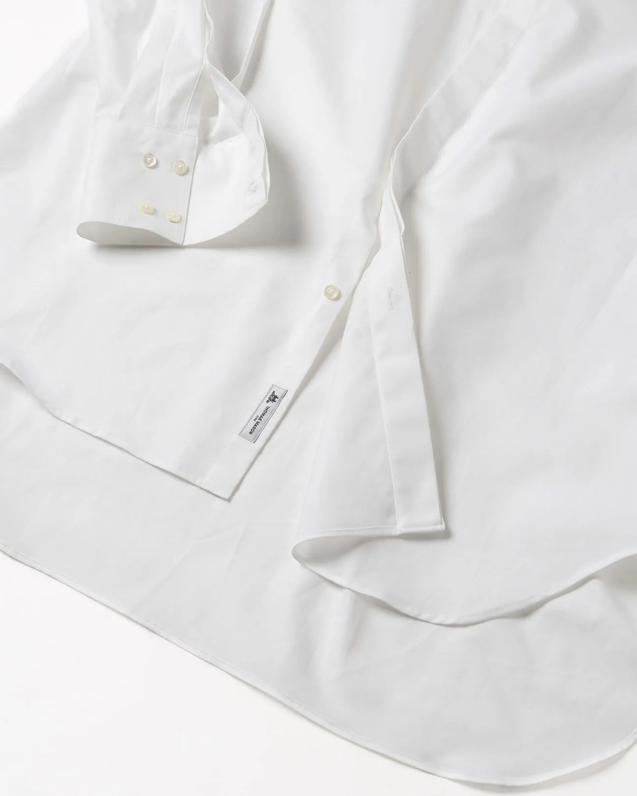 COTTON TAB COLLAR SHIRT .06【WHITE-OXFORD】