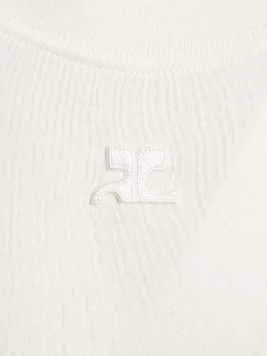 Courreges   Logo cotton jersey t-shirt 