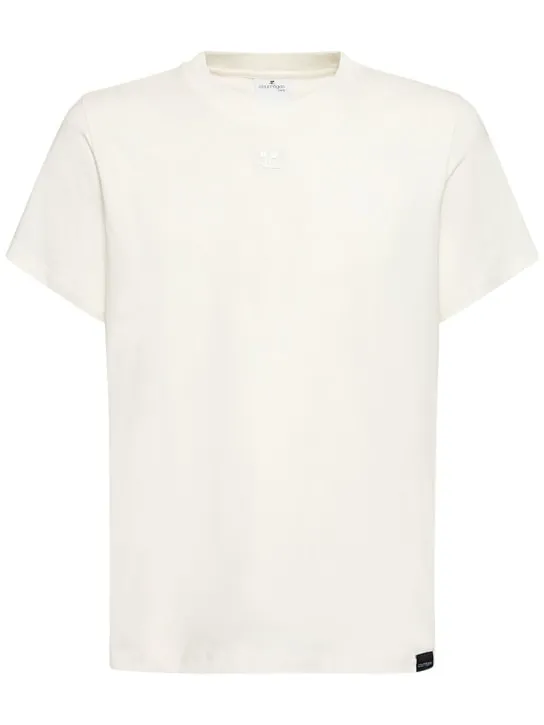 Courreges   Logo cotton jersey t-shirt 