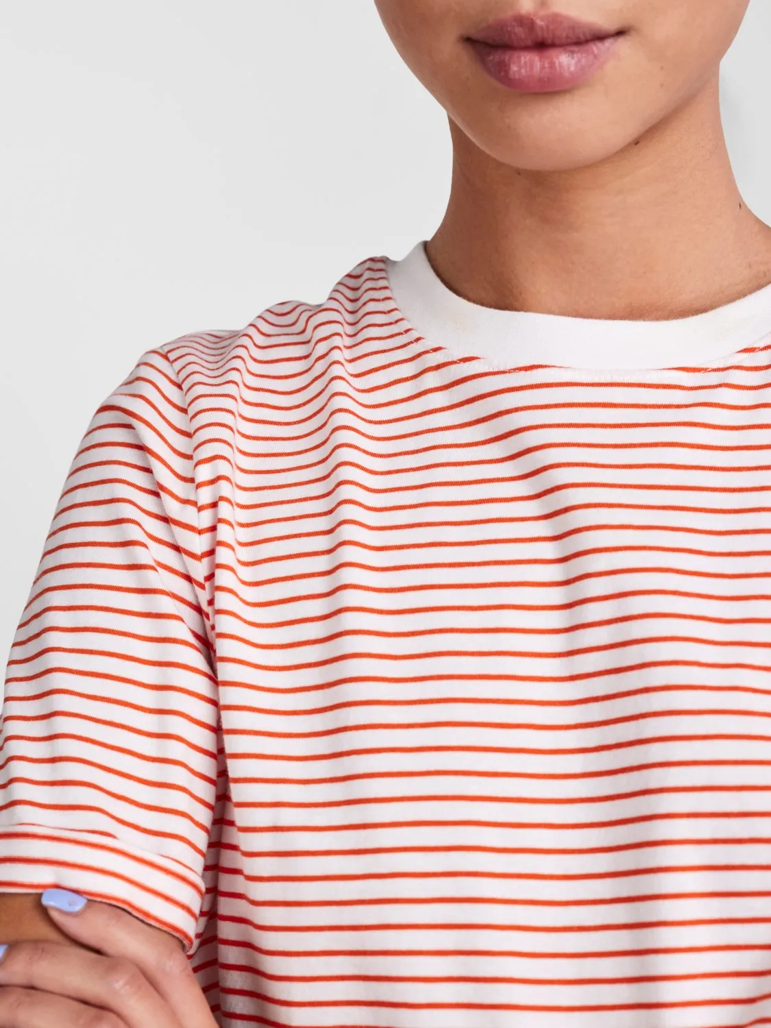 Cria Fold T-Shirt (Bright White TANGERINE TANGO)