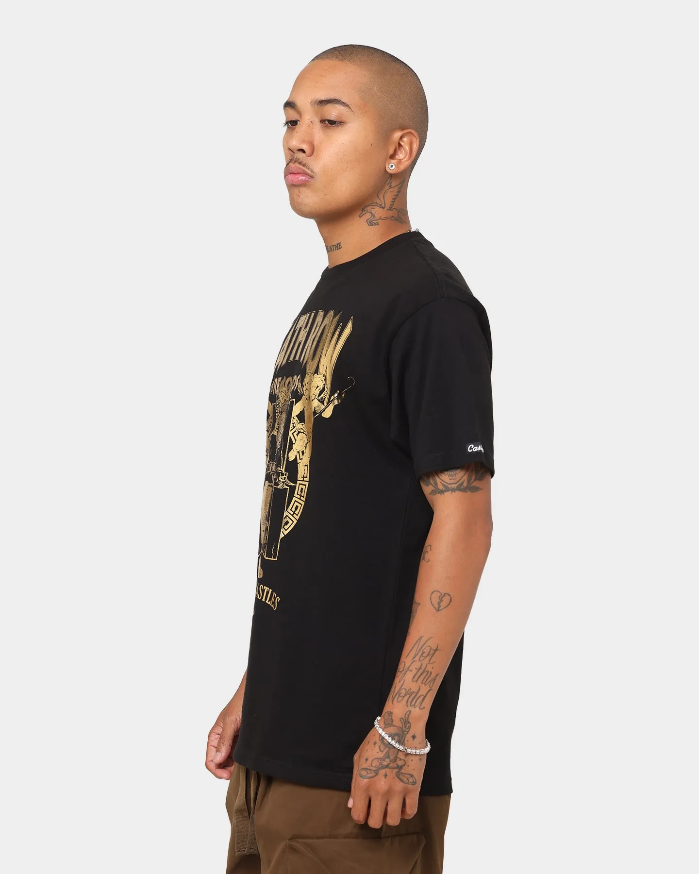 Crooks & Castles Deathrow Angels T-Shirt Black/Gold