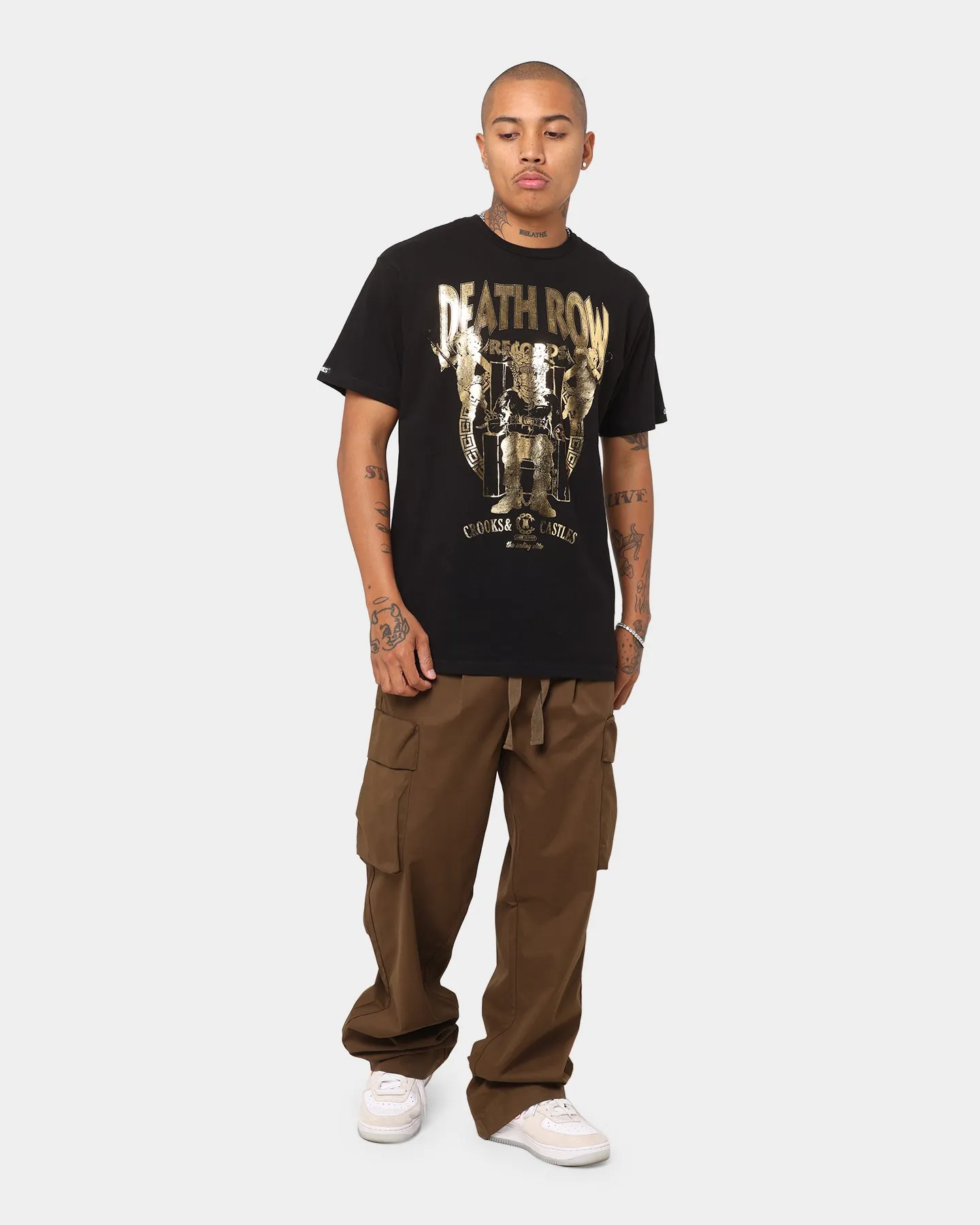 Crooks & Castles Deathrow Angels T-Shirt Black/Gold