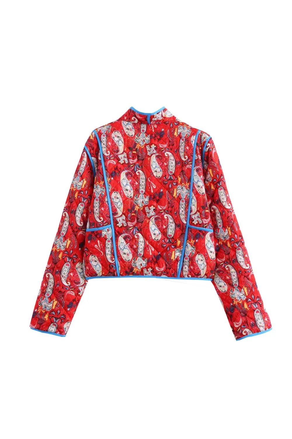 'Dagmara'  Printed Short-Sleeve Cotton Jacket