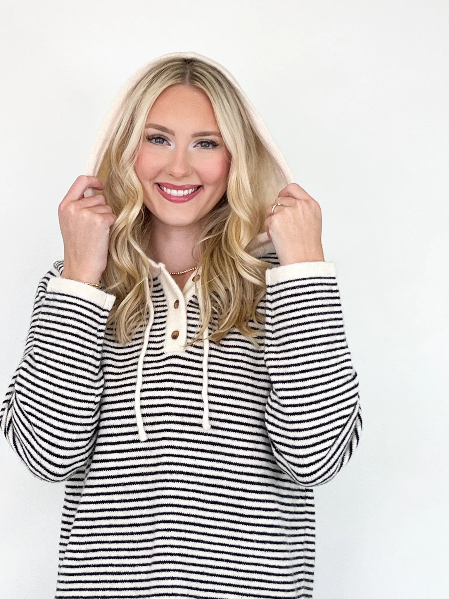 Darcy - Striped Hoodie Sweater