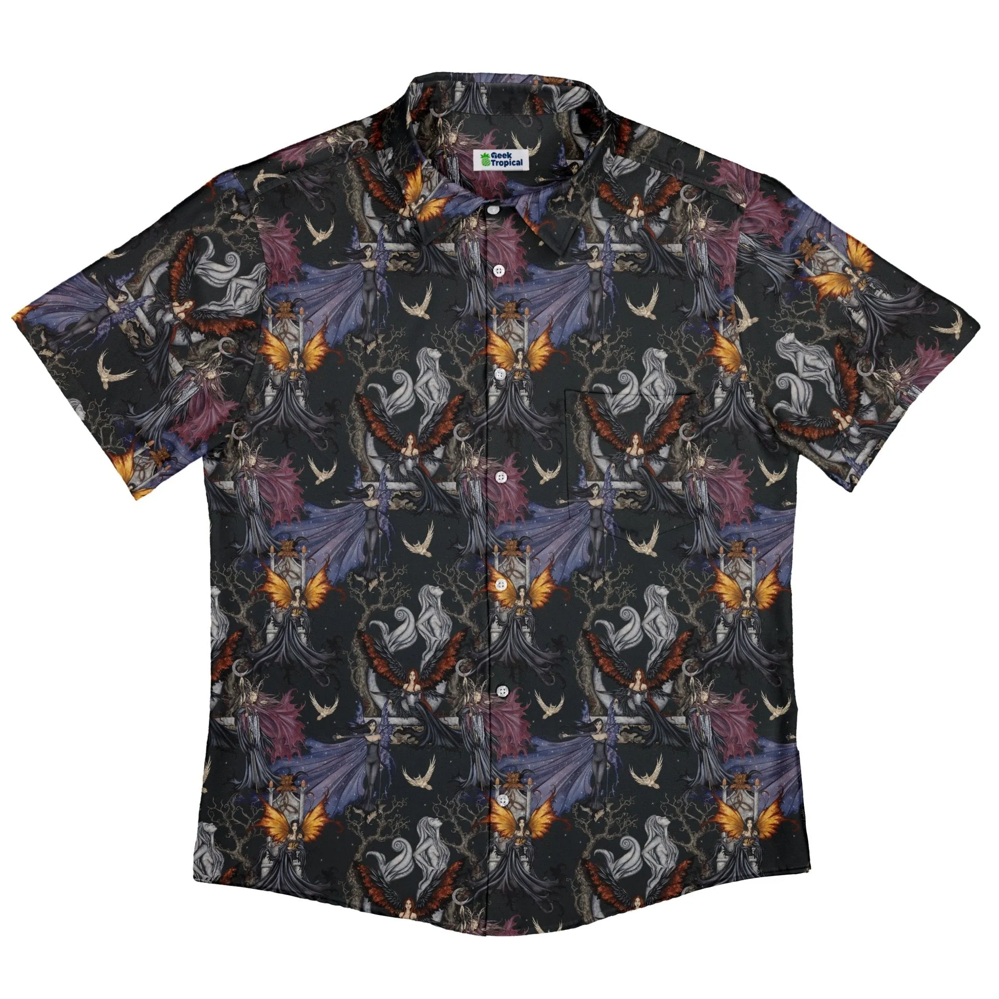 Dark Elves Gathering Button Up Shirt